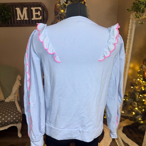 Lilly Pulitzer • Suzy Scalloped Ruffle Sweatshirt - Picture 11 of 13